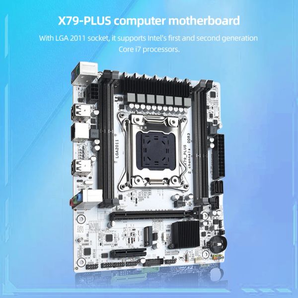 Placas -mãe x79 conjunto de placa -mãe canal dual lga 2011 desktop placa -mãe