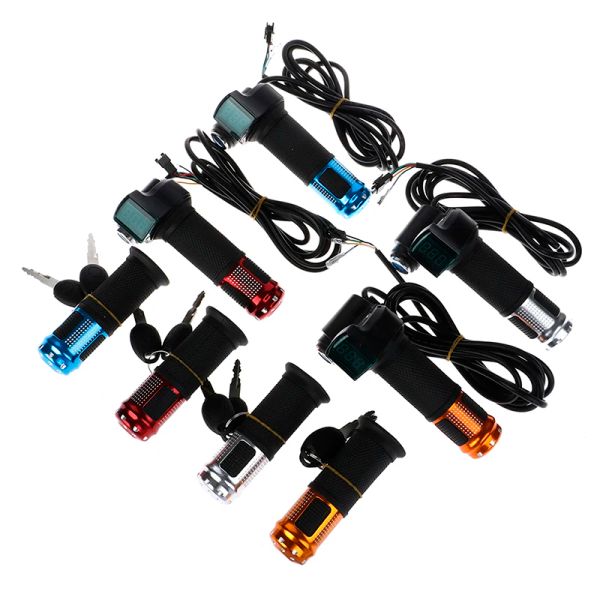 1 coppia 12-96 V Universal Electric Bicycle Switch Control Hand Accelezza con accessorio con twottles Display digitale LCD