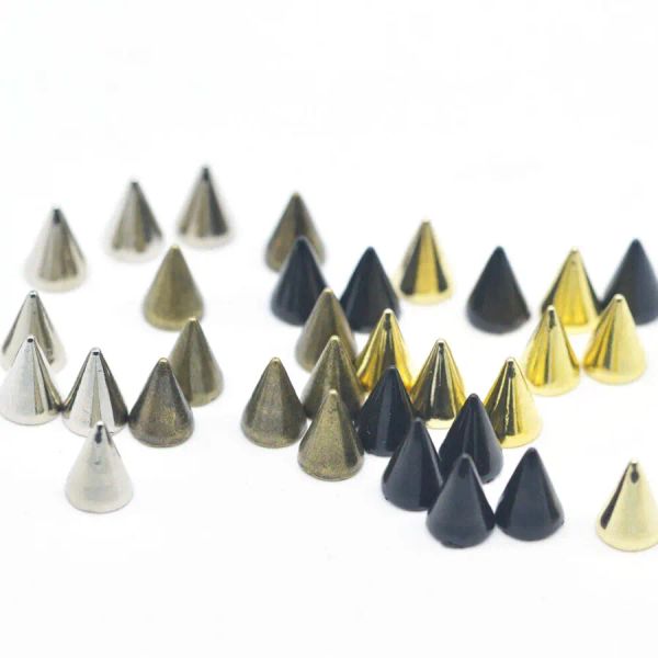 Kalaso 20pcs cono a cono a vite punk in stile punk cuoio proiettile picchi di artigianato fai -da -te vestiti di gioielli accessori 7x10mm