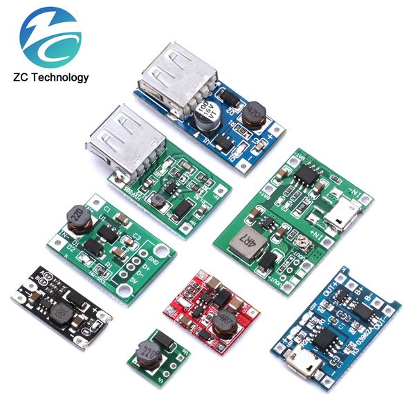 DC-DC Boost Modülü 0.9-5V ila 5V 9V 480mA 600mA 1A 3A USB Çıkış Voltajı Adım 18650 Telefon Kamerası için Lityum Pil Kurulu