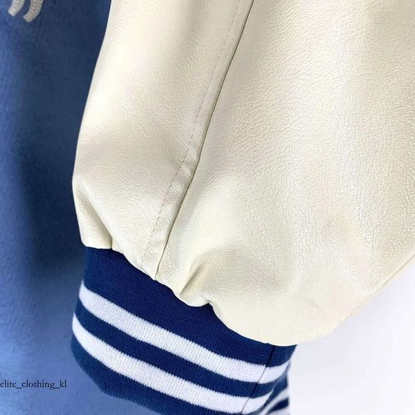 Amirir Ayakkabı Ceket Tasarımcı Yüksek Versiyonu Erkek Kadınlar Katlar Iri Tasarımcı Ceket Yün Katlar Deri Kılıf Patchwork Beyzbol Ceketleri 15 Amri Kot Ceket