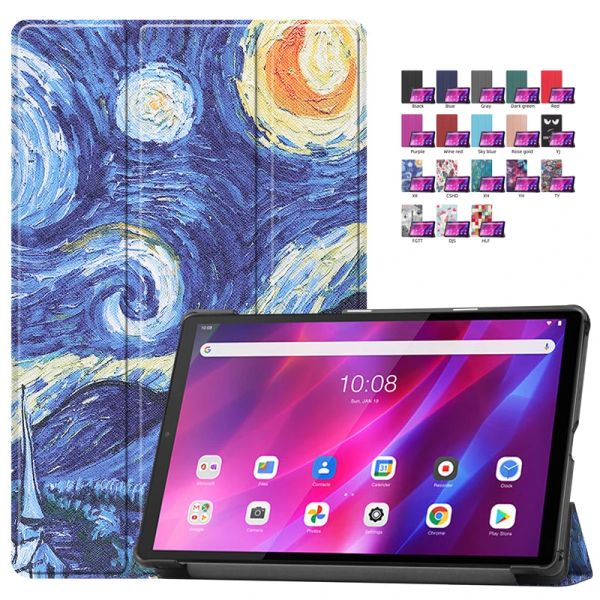 Custodia per Lenovo K10 Caso 10 pollici in pelle trifolda dipinto Coperchio intelligente per Lenovo Tab K10 Caso 10,3 