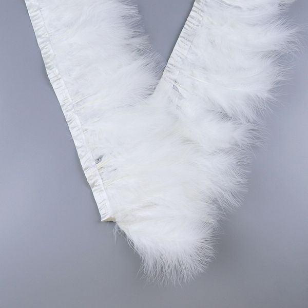 1 metro bianco soffice morbido morbido marabou Feather Fringe Trigning da 10-15 cm colorato tacchini di tacchino File per accessori per feste artigianali