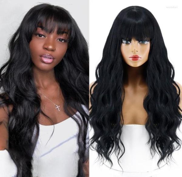 Parrucche sintetiche Wig Wig Wave With Bangs Heatresistant Fibre Hair cosplay Femmina Kend223218973