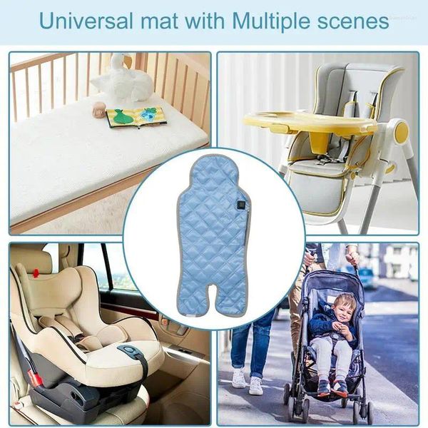 Cuscino passeggino per bambini riscaldamento riscaldamento caldo sedile di sicurezza per bambini riscaldata USB tappetino inverno universale per culla sedia da pranzo