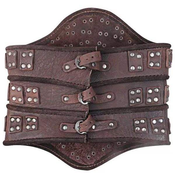 Frauen mittelalterlicher PU Leder Weitgürtel Wikinger Pirat Elf Taille Rüstung Steampunk Accessoire Knight Cosplay Kostüm Korsett Cinch Requisiten