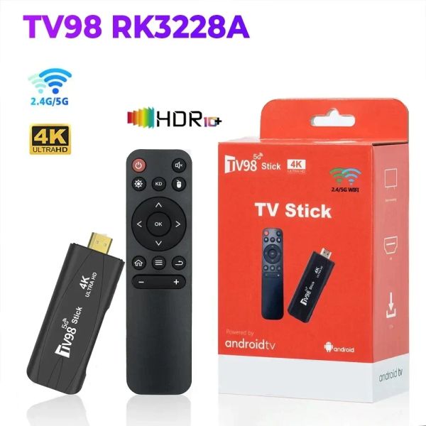 Box TV98 RK3228A Smart TV -Stick Android 7.1 2,4G/5G Dual Band WiFi TV Stick 4K HD 8 GB/16 GB Media Player Smart Android TV Stick