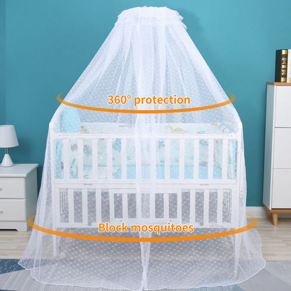 2024 Mosquito Summer Net for Baby Kids Anti-Insect Mosquito reti per bambini traspirante per bambini eleganti tende da letto a baldacchino elegante