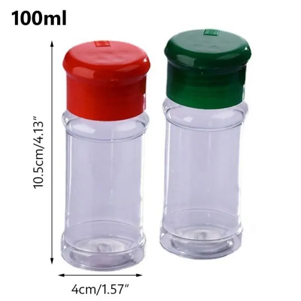 Barattoli spezie bottiglie di plastica cucina da cucina saltpepper shaker stagioning contenitore per barbecue condimento portametta portabopavanetta