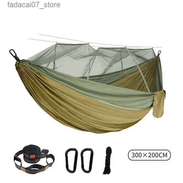 Hammocks Double Mosquito Net Hanger 300 200cm Plus Tamanho ao ar livre Mosquito Provo de cabide