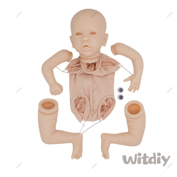 Witdiy Aleyna 50 cm/19,69 polegadas Novo kit de boneca de boneca em branco de vinil