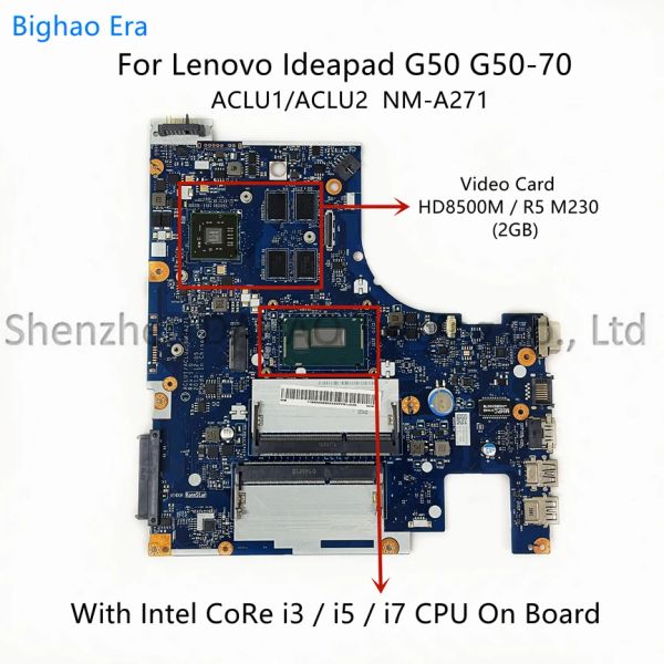 Scheda madre Alcu1 Alcu2 NMA271 per Lenovo IdeaPad G5070 Laptop Motherboard con Intel I3 I5 I7 CPU HD8500M R5 M230 2 GB Video scheda 100% nuovo