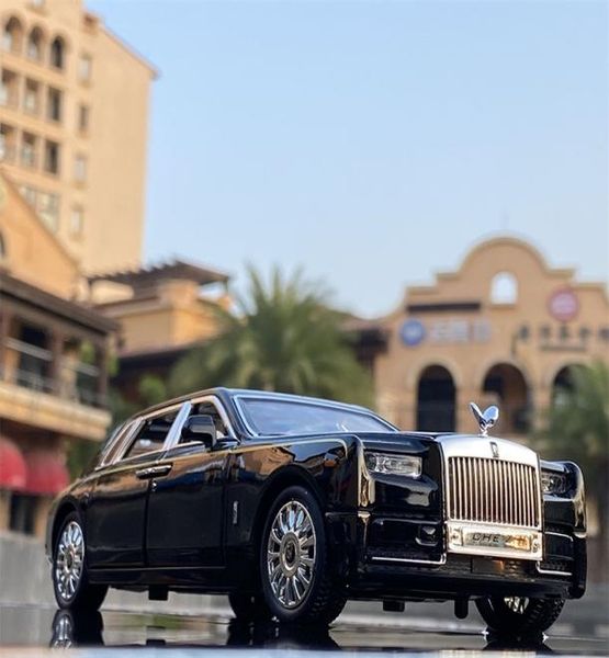 124 RollsRoyce Phantom Alloy Car Model Diecasts игрушечные автомобили Metal Toy Car Model Somature Collection Kids Gift 28013549