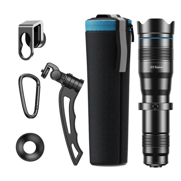 LENS APEXEL HD 36X CELEOTORE MANUALE LENSEGGIO zoom per la fotocamera mobile Phonelens Smartphone con selfietripod per la caccia ai viaggi escursionistici