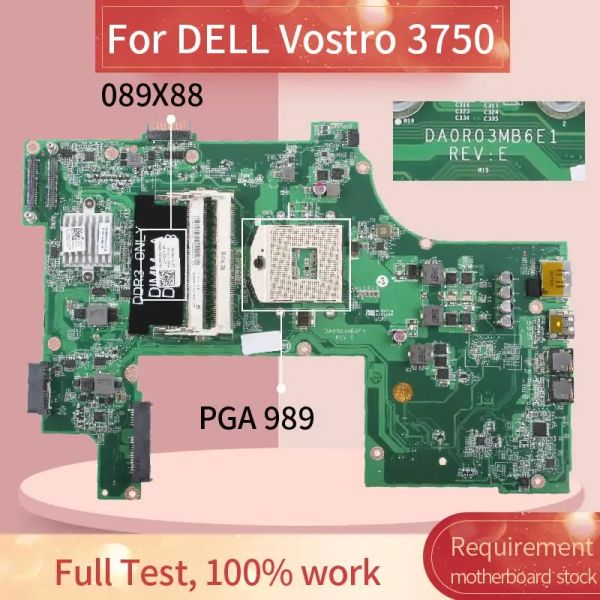 Материнская плата CN089X88 089X88 для Dell Vostro V3750 3750 Материнская плата ноутбука DA0R03MB6E1 DA0R03MB6F1 HM67 DDR3.