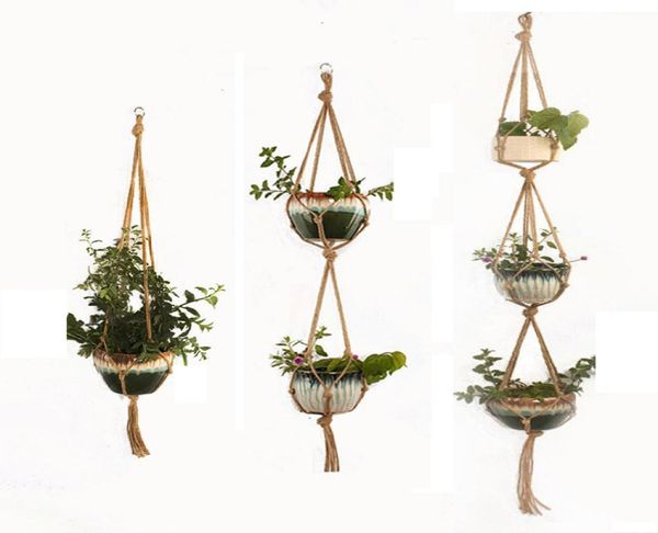 DHL Indoor Outdoor Pflanzenbügel hängende Pflanzgefäßhalter Blütenkorb Pot Banger für Hausbalkon Dekoration 123 TI4984110