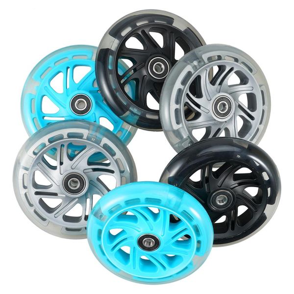 Hot Selling 2pcs 120mm Scooter Wheels Wheels Scooter Wheels LED Flash Up Wheels Scooter Wheels para Mini Scooter com ABEC-9