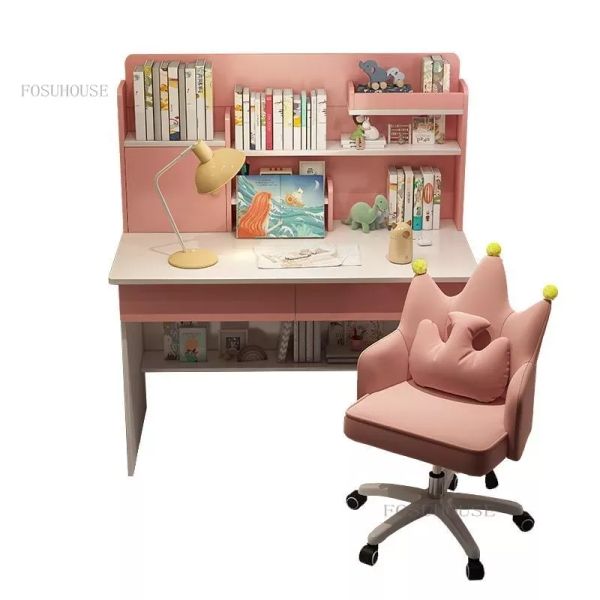 Kinderstudientische Kinder Möbel Home Schreibtisch mit Bücherregal Grundschule Schlafzimmer Schreibtisch und Stuhl Set B B