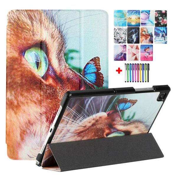 Lenovo için Kılıf Kapağı M8 Kılıf Tablet Lenovo için Coque Kabuk M8 FHD Sekme M8 HD Kapak Baskı Kurt Kedi Funda TB8505F X TB8705F