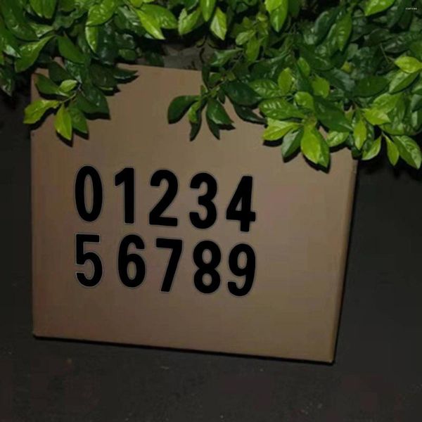 Adesivos de janela fortes para reflexivo externo (2/3/4inch) números de endereço auto -número do endereço 09 Define alimentos perfumados