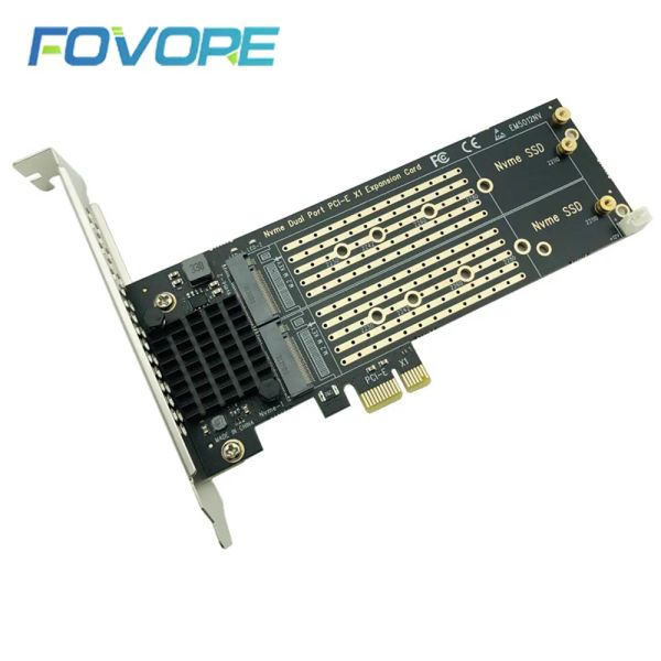 Cards Dualport NVME M Key SSD Converter Expanda seu armazenamento com o adaptador PCIE M.2 NVME