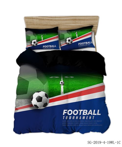 Ahsnme Football Sport Beding Set Set Basketball Devet Cover Mog