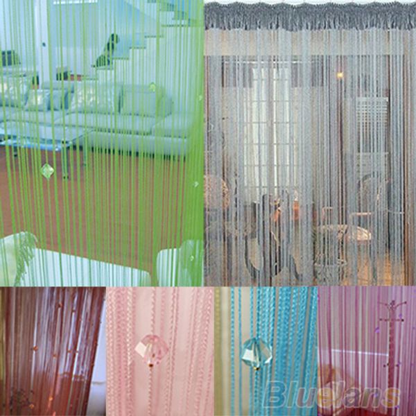 Newstring Door Curtain Fly Screen Divider Room Fenster Dekor DIY Blind Quaste Drape+40pcs Perlen C1HQ