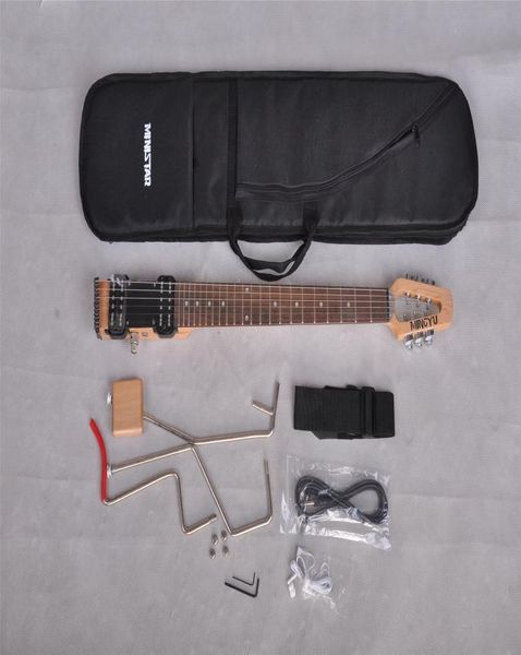 Mini -Star Lestar Travel E -Gitarre mit Tragetasche Mini tragbare stille Gitarre Whole1627258