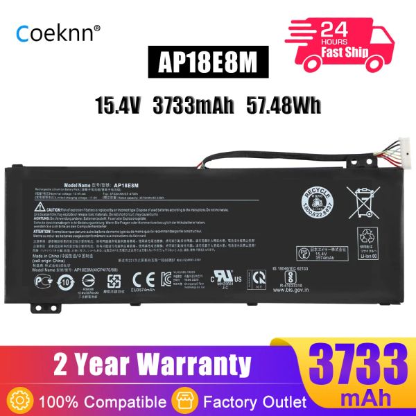 Piller Coeknn AP18E8M AP18E7M Dizüstü Bilgisayar Acer Nitro 5 AN51554 AN51752 7 AN71551 ASPIRE 7 A71574 A71574G N18C3 4ICP4/70/88