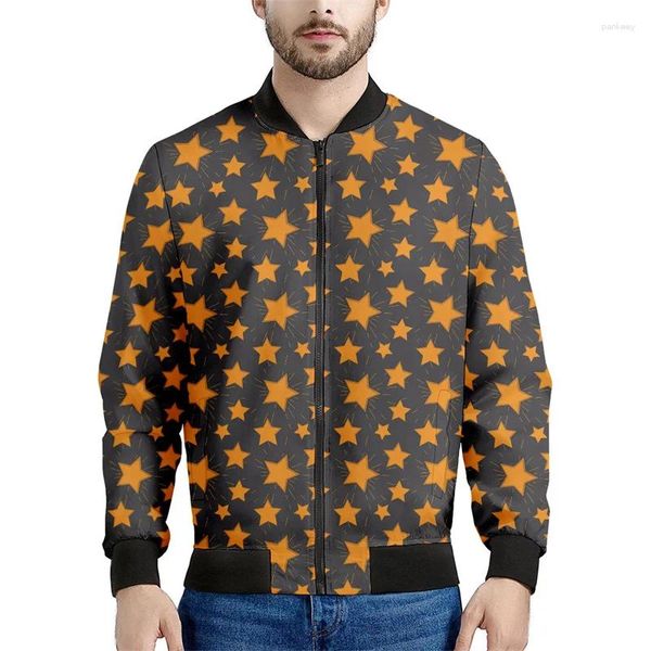 Herrenjacken Cartoon Star 3D Printed Männer Frauen Mode Reißverschluss Sweatshirt Streetwear Lose Mantel Langarm Zip Up Bomberjacke