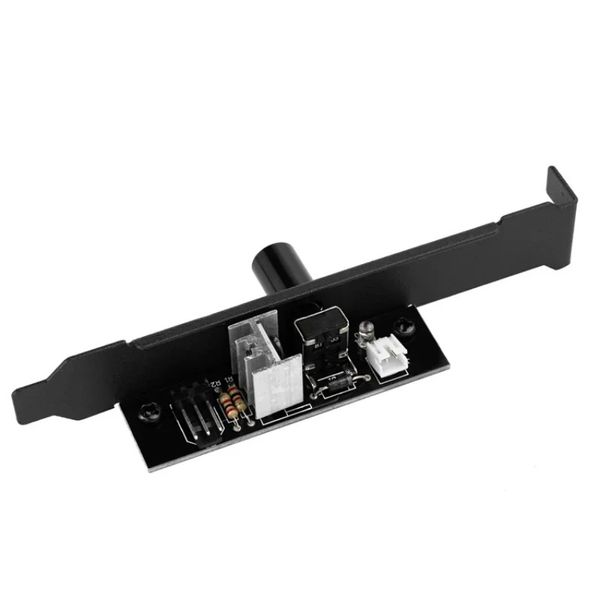 Controlador de ventilador de estojo de 3 vias de 3 pinos com tampa de slot de PCI de perfil completo, 12V Molex a 3 3 pinos Adaptador de hub do conector do ventilador Controle