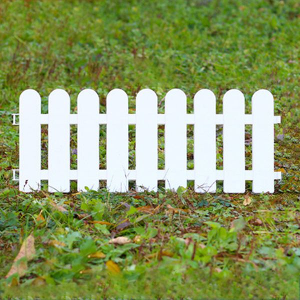 Giardino esterno Fence per picchetto fai -da -te facile da installare decorazioni da giardino paesaggio in vaso bianco