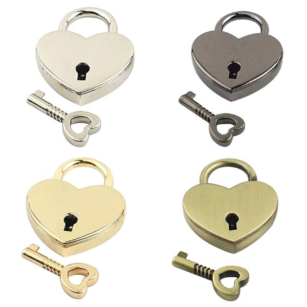Mini Heart Archaize Padcos с ключевым металлическим пожеланием ювелирной коробки для ювелирных украшений декоративный замок для влюбленных, девочек, студентов