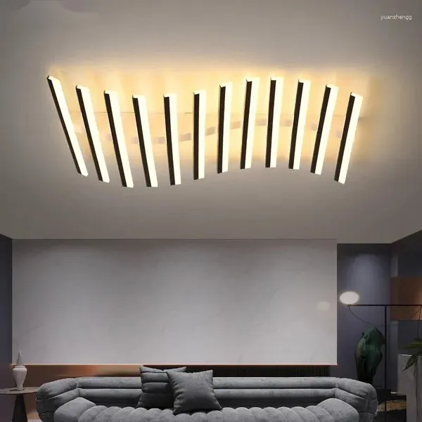 Lustres modernos LED lustre de teto linho pendurado lâmpada para sala de jantar quarto restaurante escritório AC90-260V iluminações internas