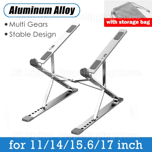 Stand Portable Notebook Stand Aluminium dobrável Laptop Stand para MacBook Pro Air Support Support Suporte de notebook ajustável