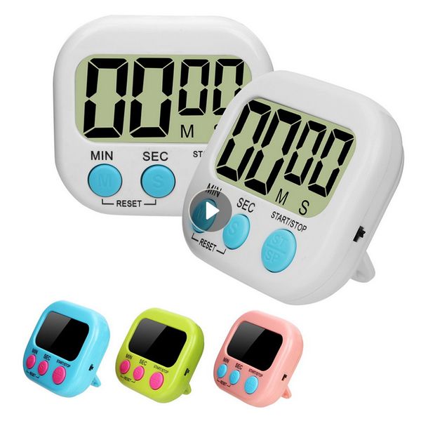 LCD Digital Screen Kitchen Timer Magnetica Cottura Dolca del conto alla rovescia Sleep Olatch Orologio Temporizador Digre a casa ad allarme rumoroso