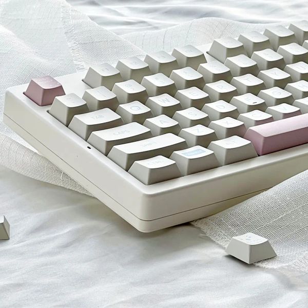 COMBOSE 140 tasti Profilo di ciliegia Kaomoji Milk White KeyCap Materiale PBT tintura sottratta per gli switch MX tastiera di gioco meccanica