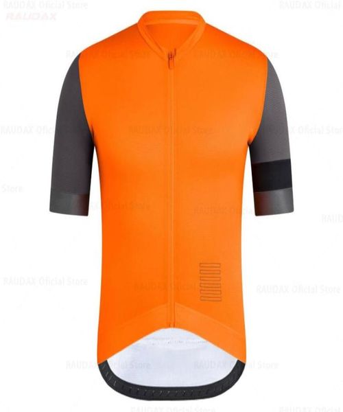 Maglie per ciclismo arancione da uomo Raudax 2020 Pro Team Cycling Cycling Abbigliamento Sumping Sport Maglie da corsa in bicicletta 99903676