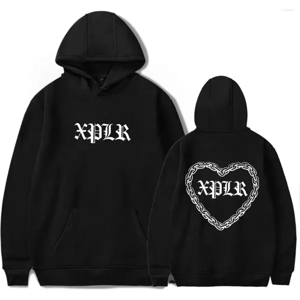 Herren Hoodies XPLR-Long Ärmel warmer Pullover für Männer und Frauen Mode Hip Hop Hoodie Winter Pullover Streetwear Y2K Kleidung 2024