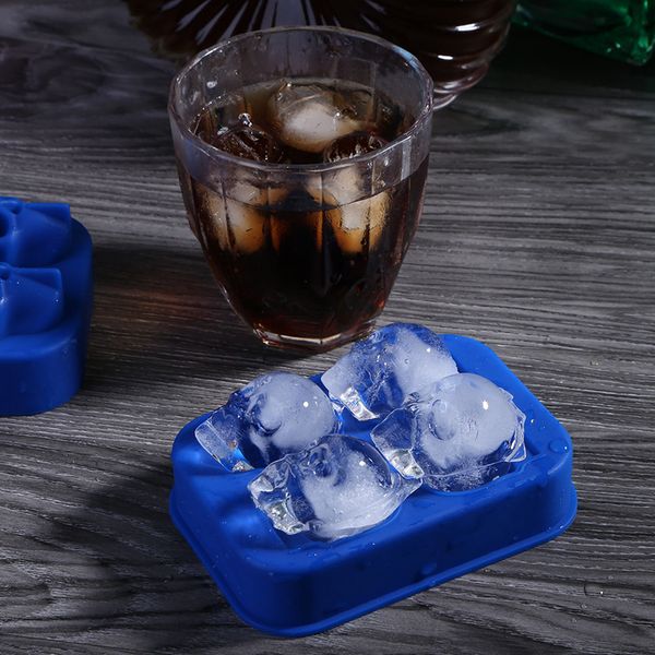 3D Skull Ice Ice Silicone Molder Molir Cubo de gelo bandeja de pudim de molde Bolo de molde de molde Party Party Wine Cream Cool Ice Cream Diy Acessório