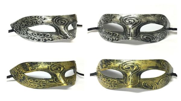 Maschere veneziane retrò oro e argento Roman Gladiator Halloween Maschera da festa donna Domani Bambini Mardi Gras Masquerade Mask9839289