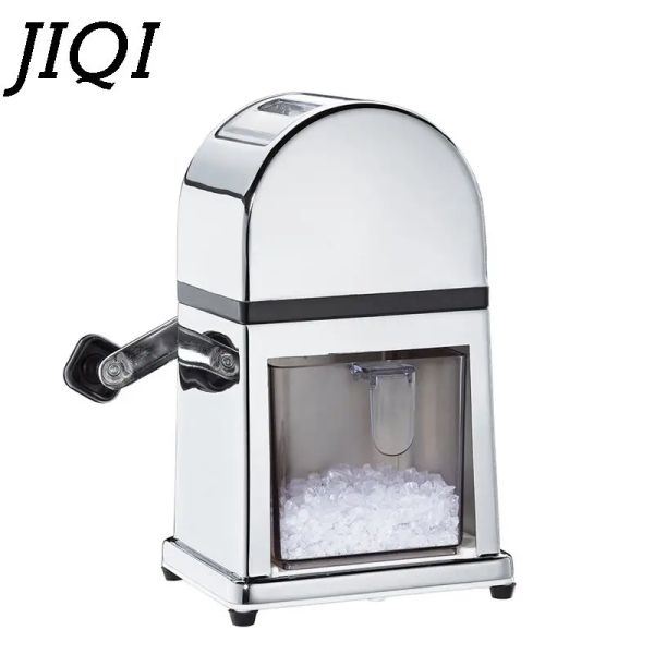 Barbeadores jiqi aço inoxidável manual de gelo triturador mini gelo barbeador helicper manual cone de neve fabrica