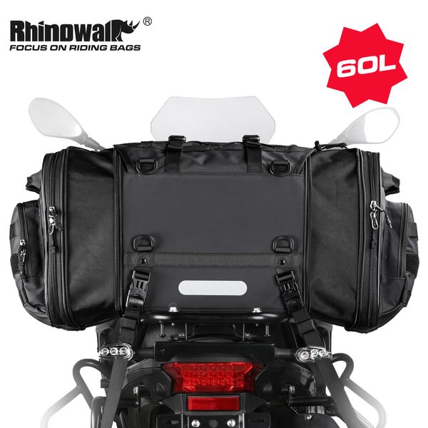 Rhinowalk Waterproof 40-60L BASSO PER CAGNA PER MOTORE PER MOTORE GRANDE ATTUAGAMENTO Accessorio per sacchetto per sedile a sella