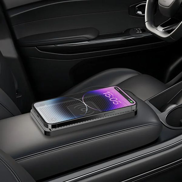 Chargers Car Wireless Charger Mat Silicone Nonnslip Pad para iPhone 15 14 13 12 Pro Max X Samsung Charge Fast Charging 15W Carregador de telefone sem fio