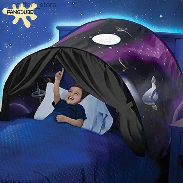 Игрушечные палатки Dropshiping Kids Bed Палатка Детская мечта палатки с кровати с хранением кармана для девочек -кровать палатка декор комнаты декор детские игрушки подарки L410
