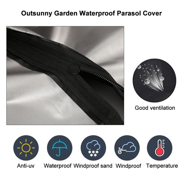 Водонепроницаемое оксфордское покрытие ткани на открытом воздухе зонтичное покрытие зонтики сад Погоряющийся пылепроницаемый патио кантилеверей