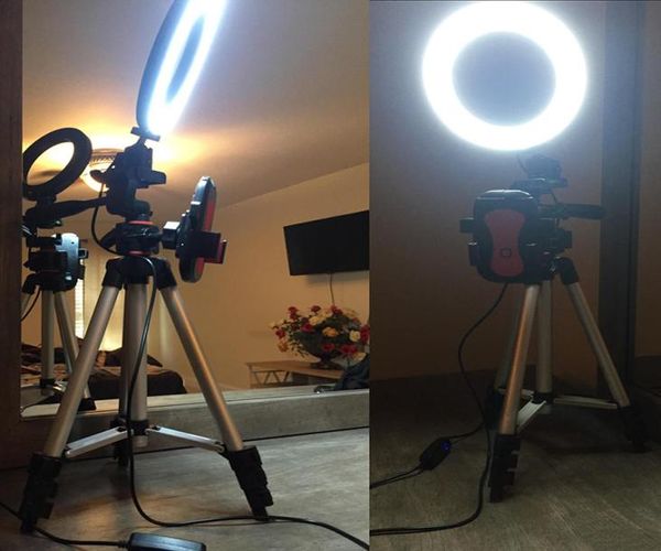 62 quot Ring Light светодиодный селфи кольцевой свет с держателем телефона Dimmable YouTube Video Live PO Studio LI2913060