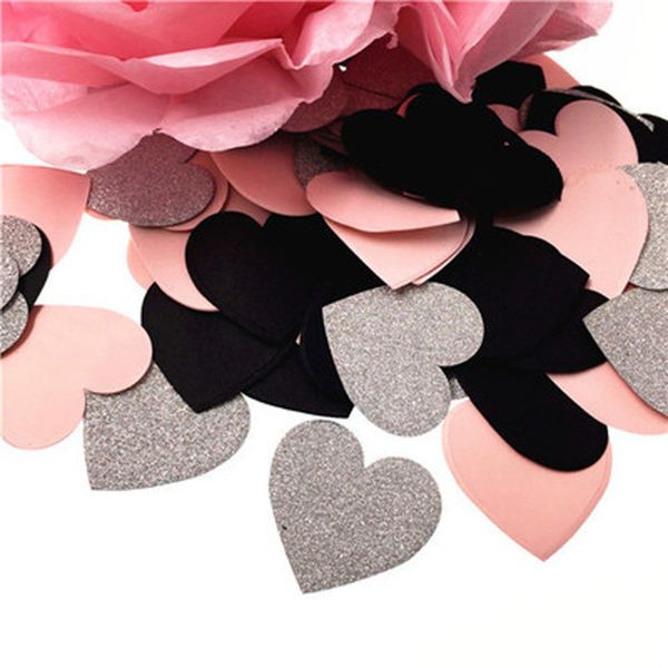 100pcs 3cm Star Heart Paper Confetti Confette de confete de cartão confete de festas de aniversário Banners streamers decoração