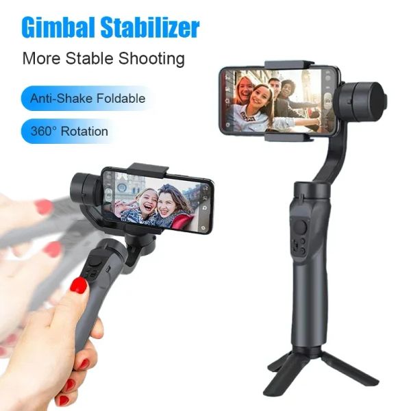 Gimbals 3AXIS Handheld Gimbal Wireless Bluetooth Phone Gimbal Stabilisator für einen neuen Stativ -Gimbal -Smartphone -Stabilisator Gimbal