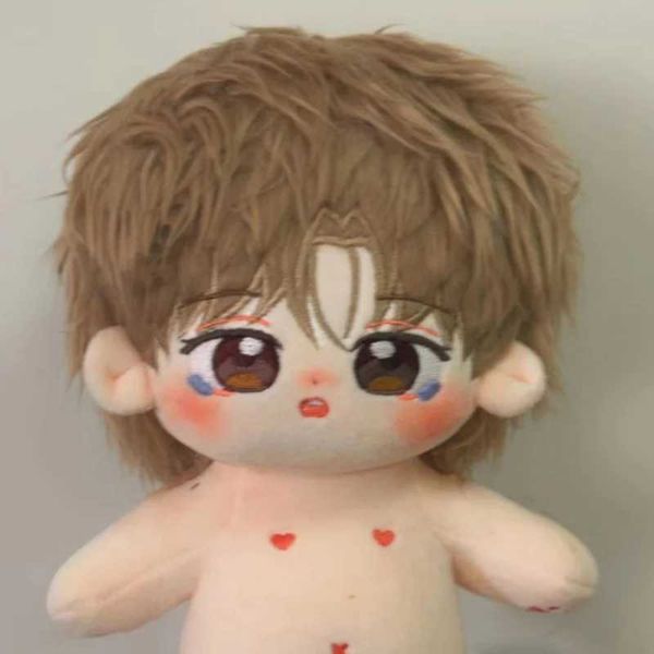 Bambole peluche anime coreane Kim Dan Jinx giocattolo di cotone da bambola nudo da 20 cm Peluga piena di morbido peluche 6920 J240410